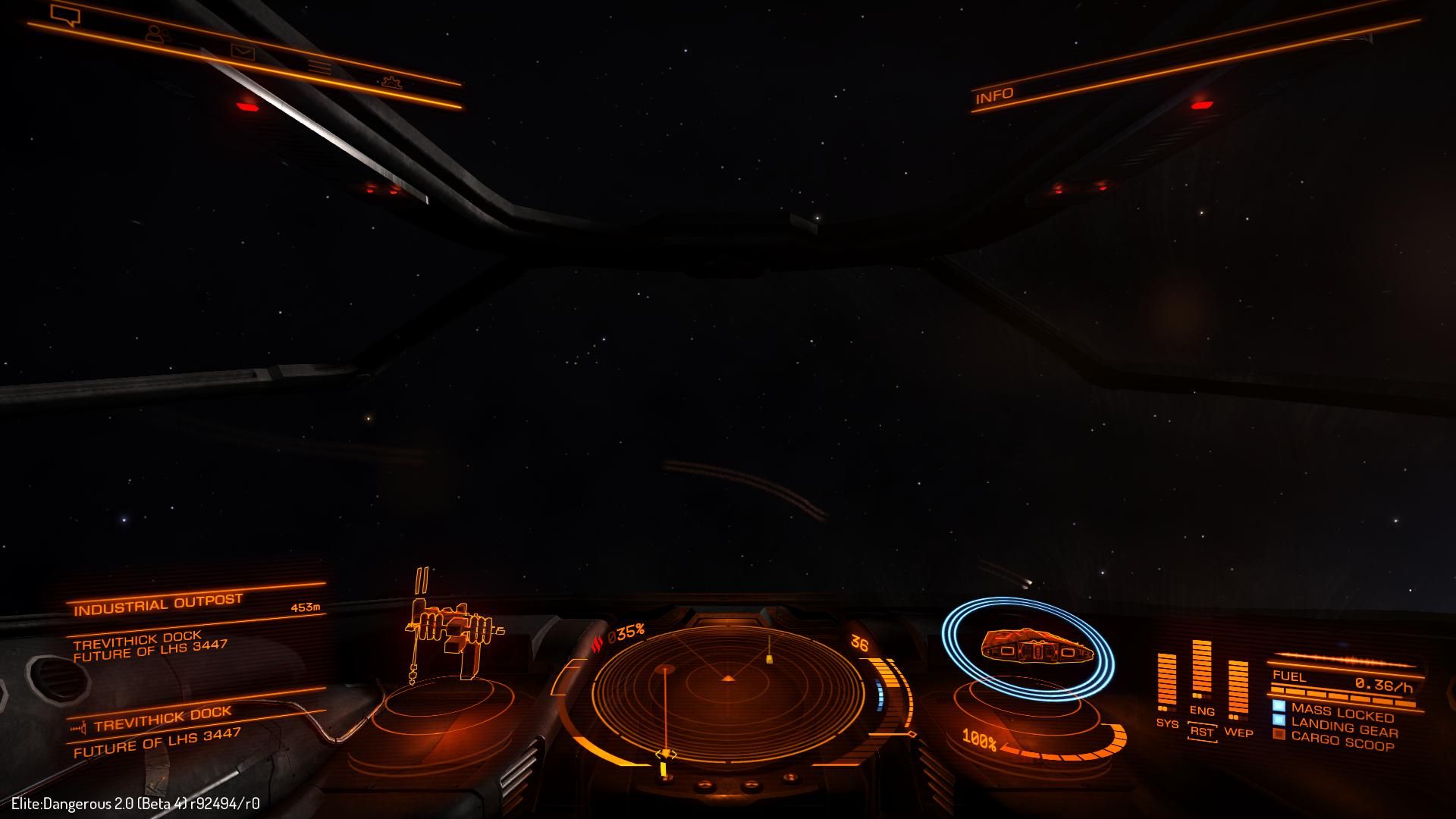 Your Ship's HUD In Elite : Elite Dangerous: A beginners guide